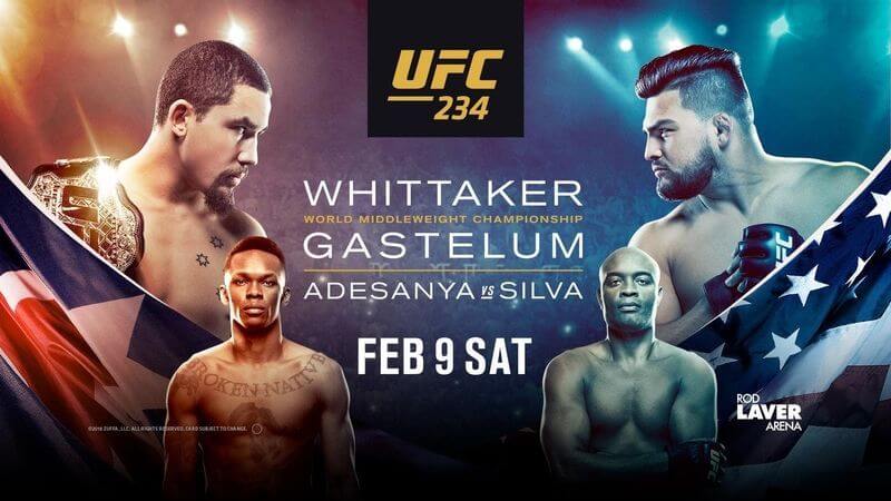 UFC 234 Whittaker vs Gastelum Full Fight Replay