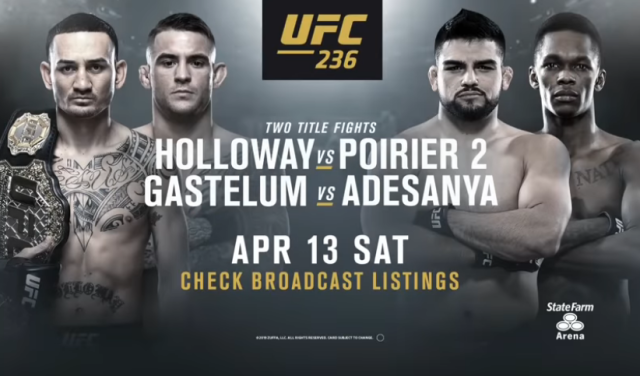 Watch UFC 236: Holloway vs. Poirier 2 04/13/2019 PPV Full Show