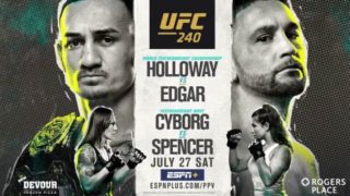 Watch UFC 240: Holloway vs. Edgar, Cyborg vs. Spencer 7/27/19
