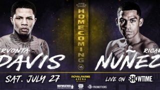 Gervonta Davis Vs. Ricardo Nunez 7/27/19