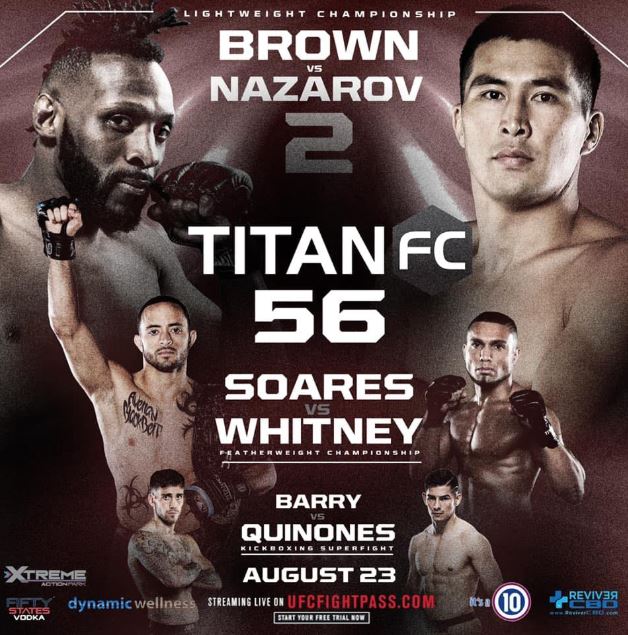 Watch Titan FC 56: Soares vs. Whitney 8/23/19 Live