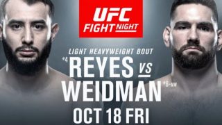 Watch UFC on ESPN 6: Reyes vs. Weidman 10/18/2019 Full Show