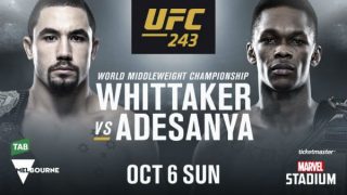 UFC 243 Whittaker vs. Adesanya Full Fight Replay
