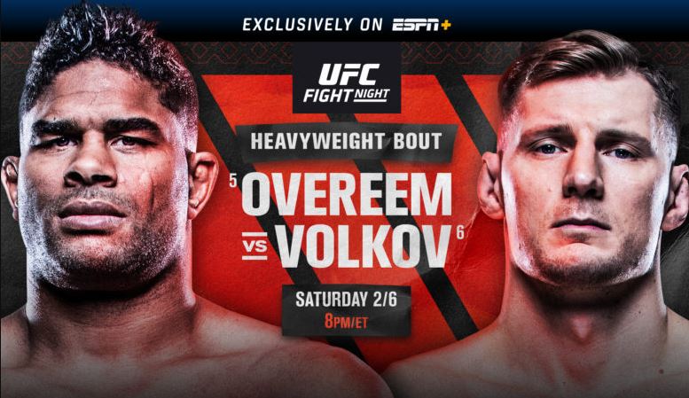 Watch UFC Fight Night: Overeem vs. Volkov 2/6/21