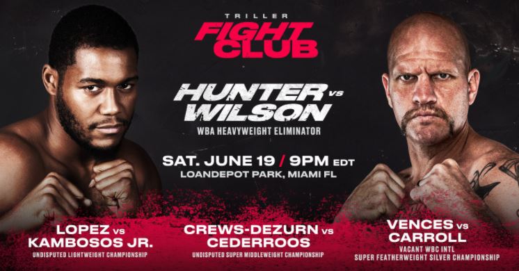 Watch Triller Fight Club: Hunter vs Wilson 8/3/21